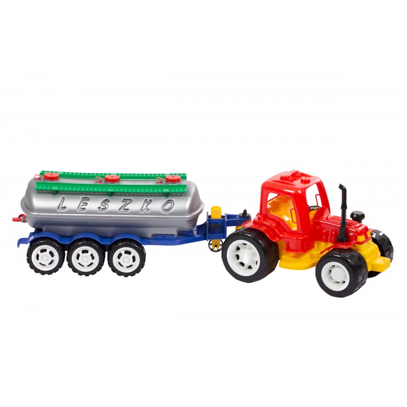 Traktor z beczką — zabawka Leszko